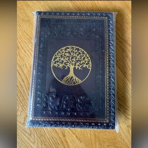 Barnes & Noble, genuine leather Journal with Gold Tree Design